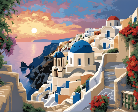 Amazing Places OD (211) - Oia, Santorini, Greece - Van-Go Paint-By-Number Kit
