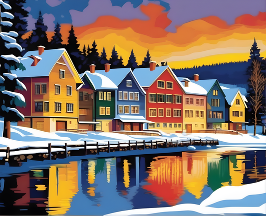 Boathouse Row (PD) - Van-Go Paint-By-Number Kit