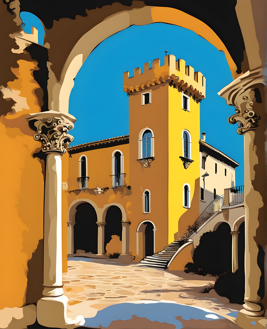 Castles OD - Norman Palace, Italy (97) - Van-Go Paint-By-Number Kit