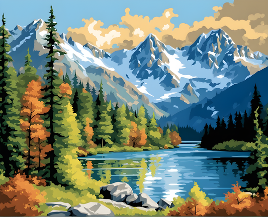 National Parks Collection PD (19) - North Cascades Park, USA - Paint-By-Number Kit