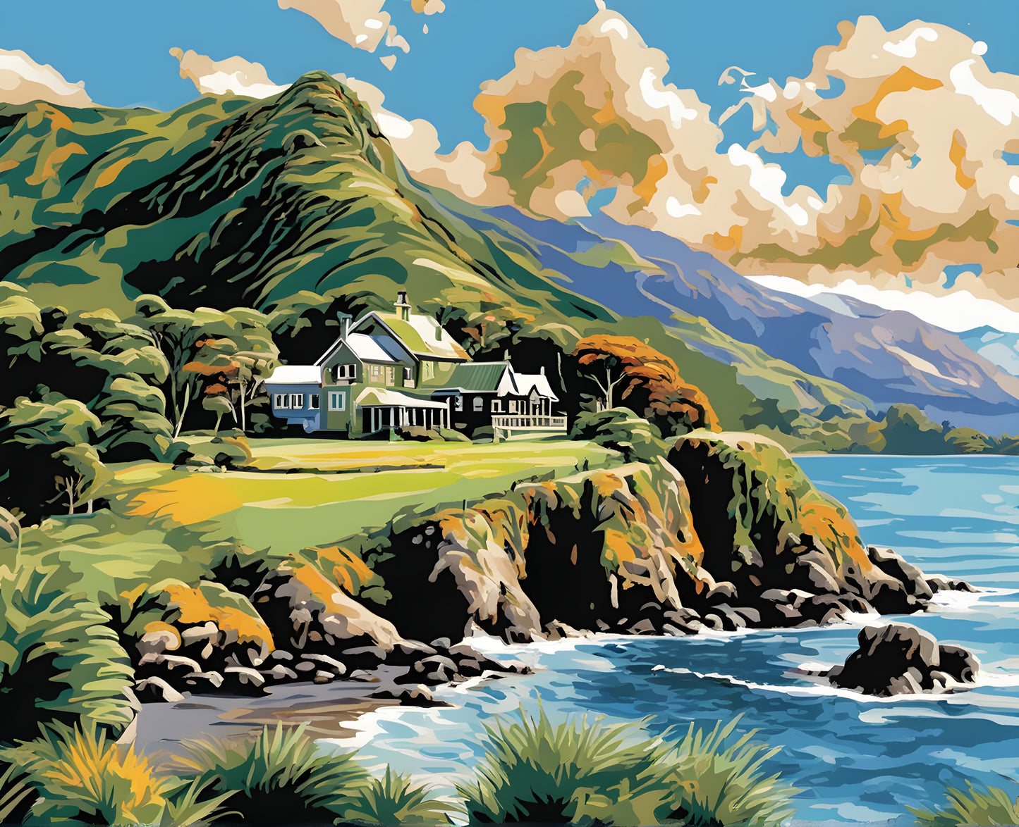 Amazing Places OD (210) - North Island, New Zealand - Van-Go Paint-By-Number Kit