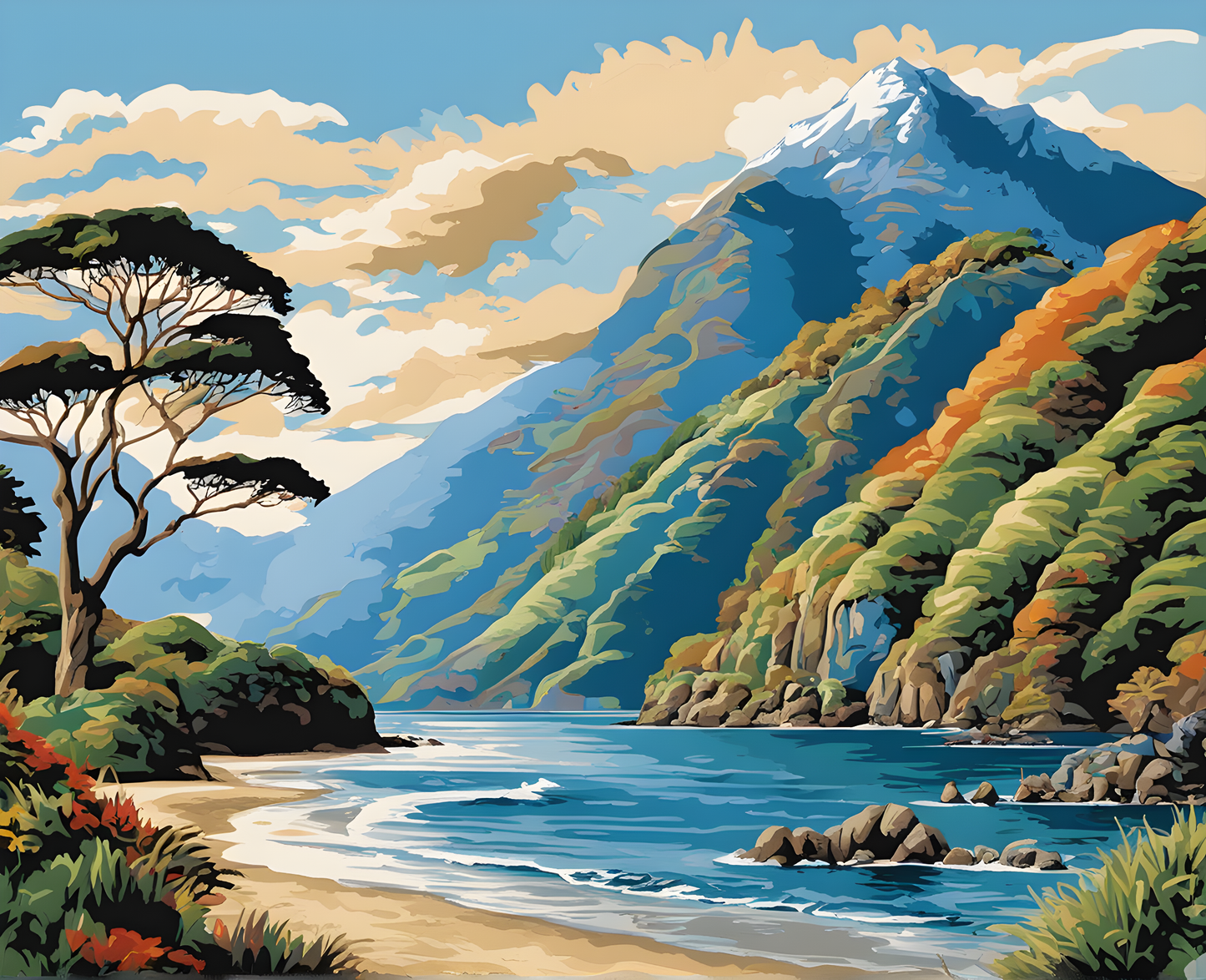 Amazing Places OD (209) - North Island, New Zealand - Van-Go Paint-By-Number Kit