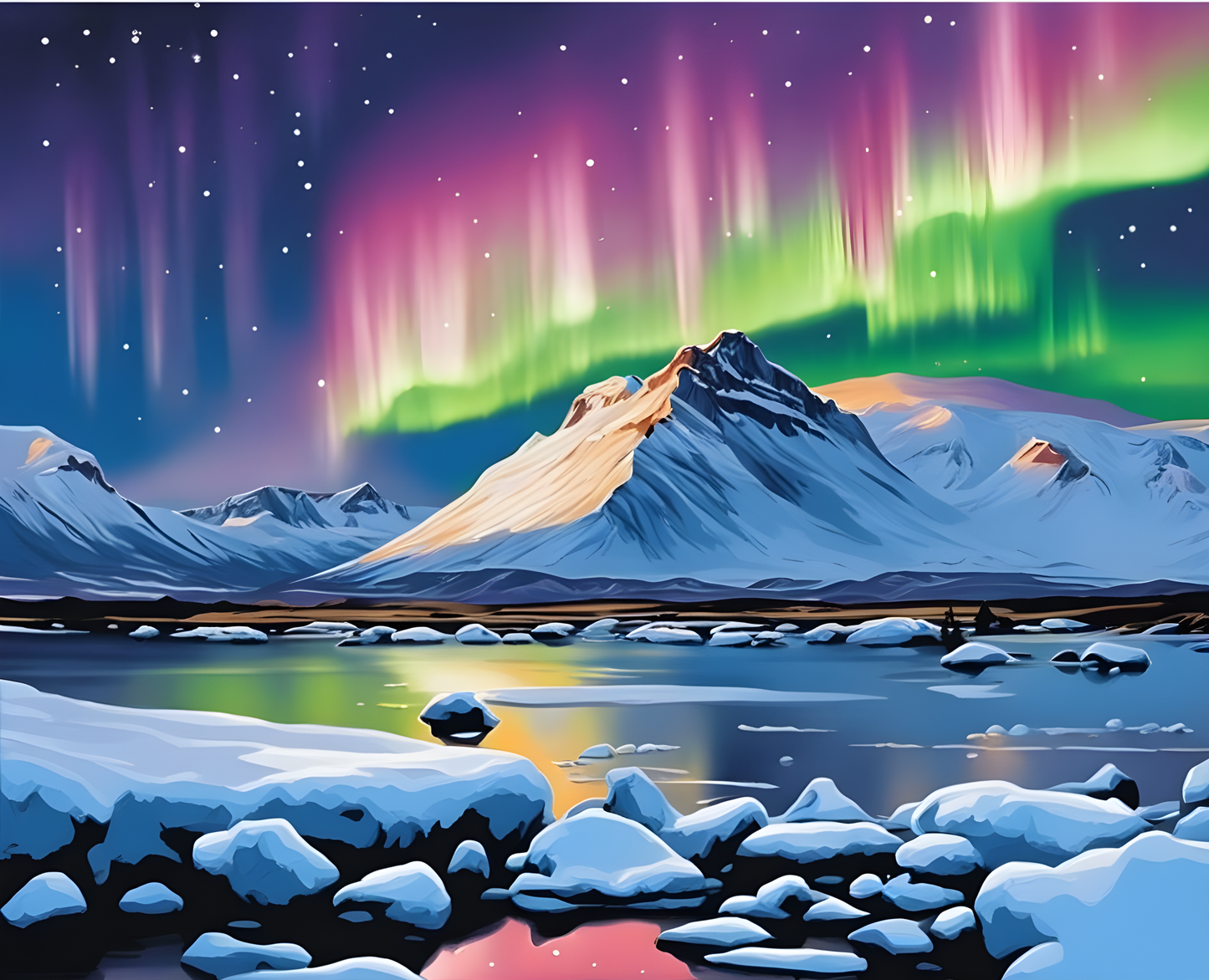 Amazing Places OD (205) - Northern Lights, Iceland - Van-Go Paint-By-Number Kit