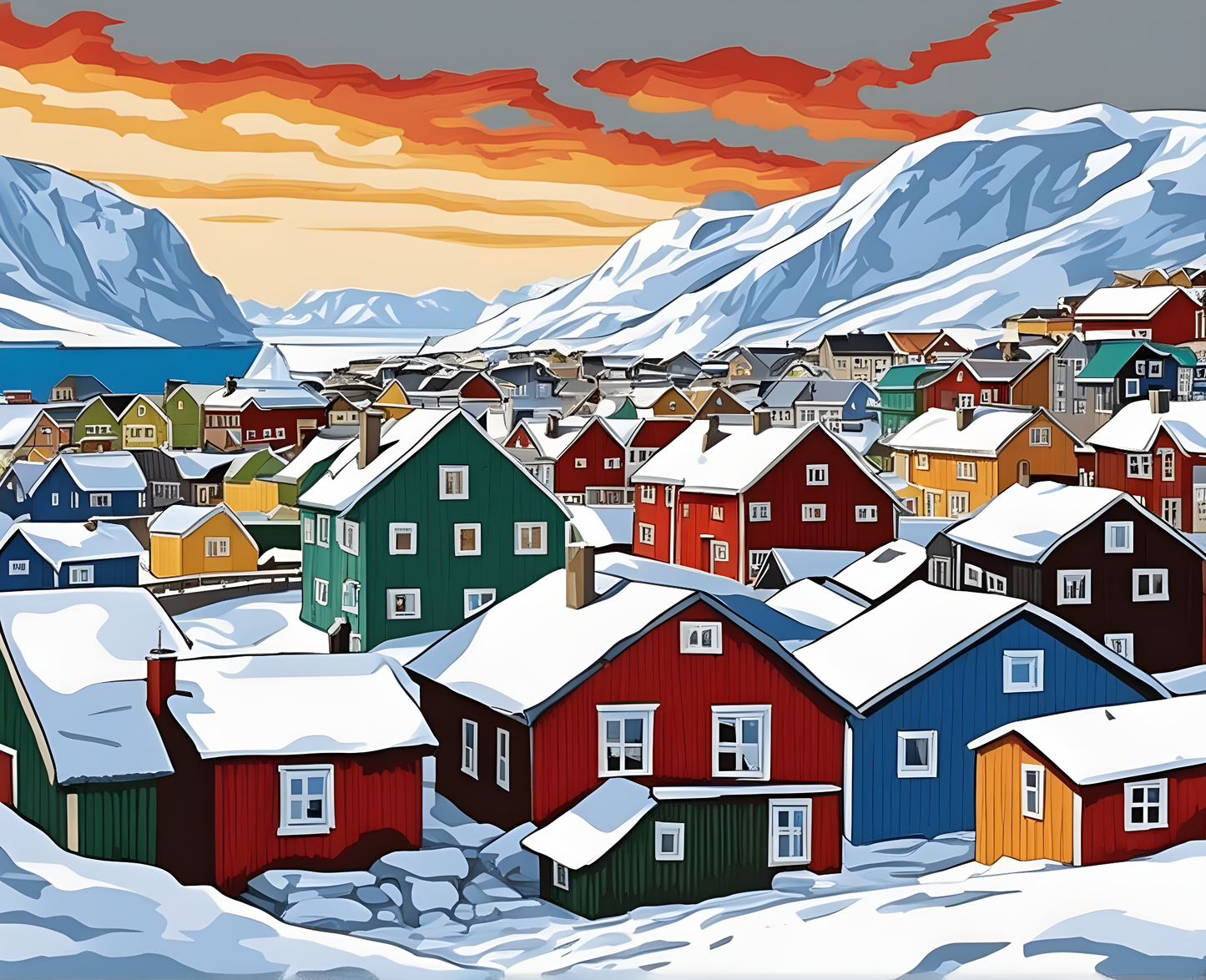 Amazing Places OD (207) - Nuuk, Greenland - Van-Go Paint-By-Number Kit