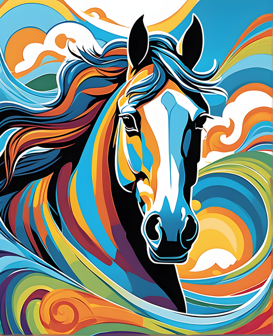 Ocean Horse (3) - Van-Go Paint-By-Number Kit