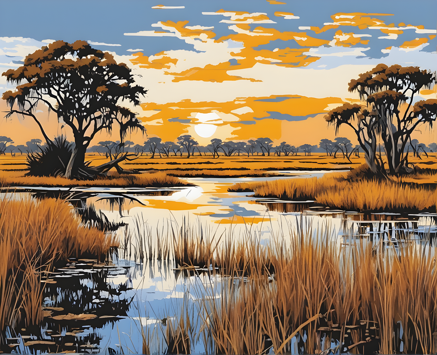 Amazing Places OD (213) - Okavango Delta, Botswana - Van-Go Paint-By-Number Kit