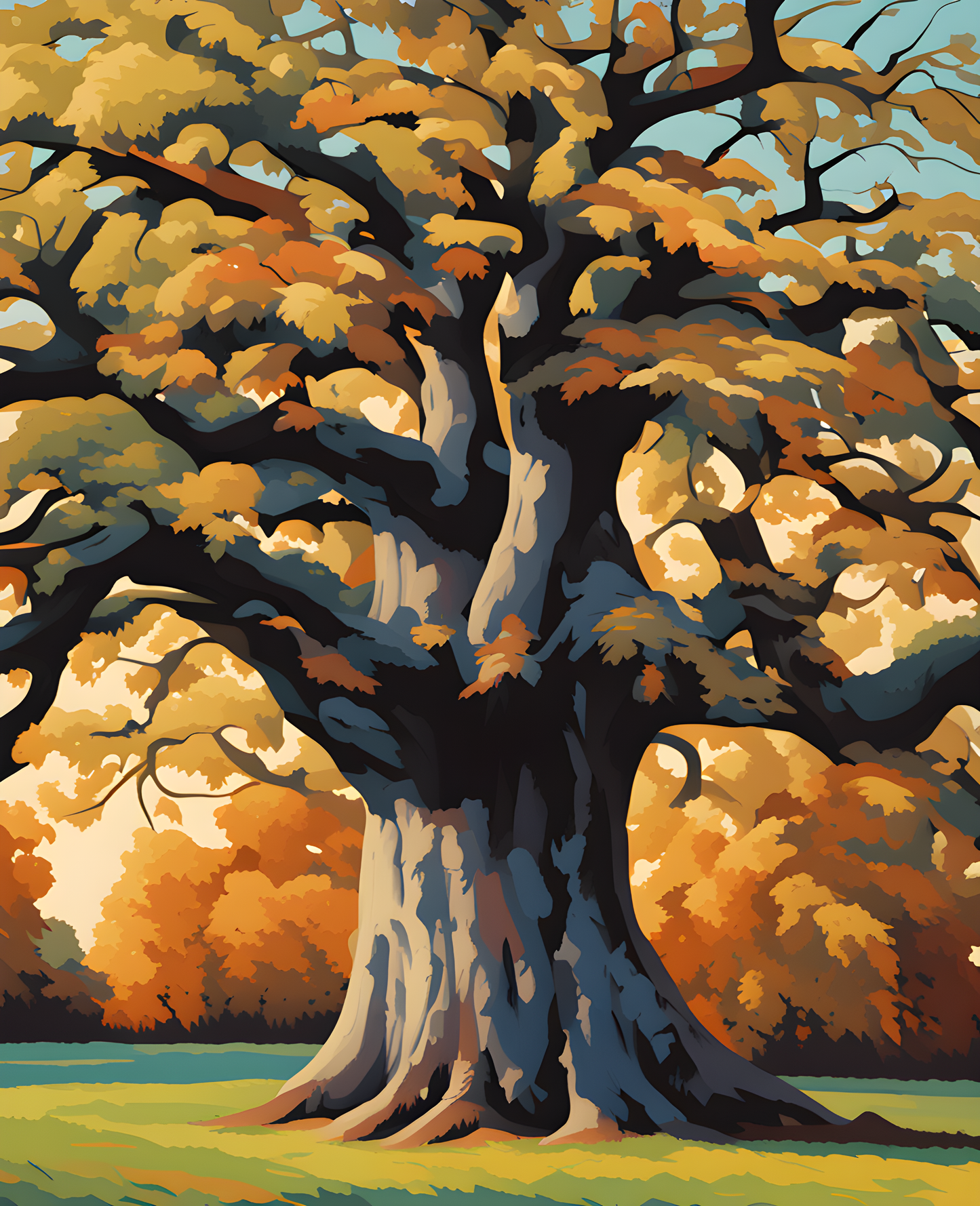 Old Chestnut Tree (1) - Van-Go Paint-By-Number Kit