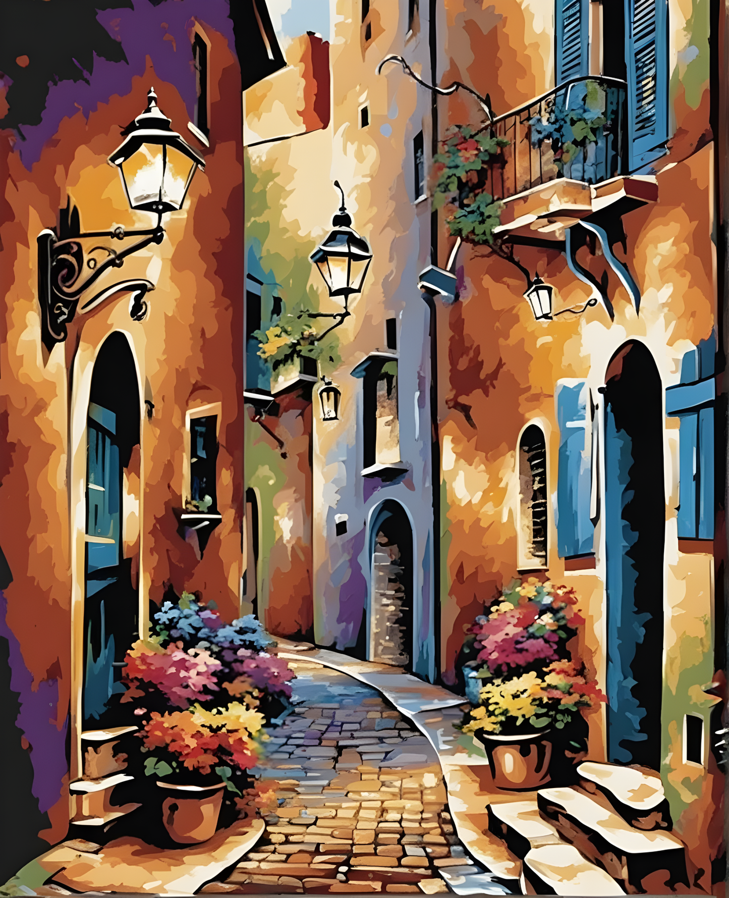 Old City Alley (3) - Van-Go Paint-By-Number Kit