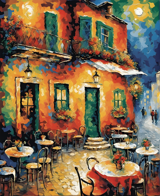 Old City Café (1) - Van-Go Paint-By-Number Kit