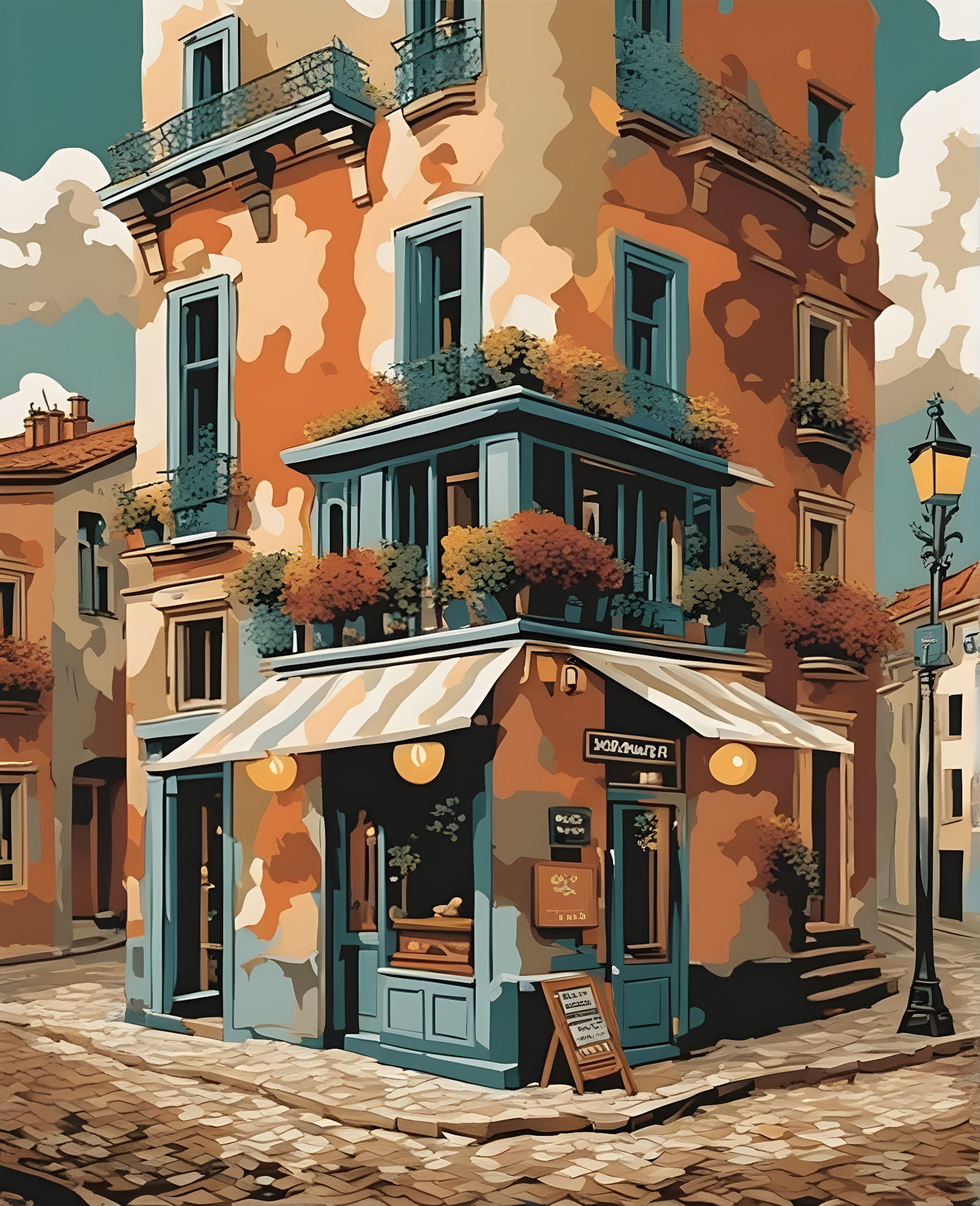 Old City Café (2) - Van-Go Paint-By-Number Kit