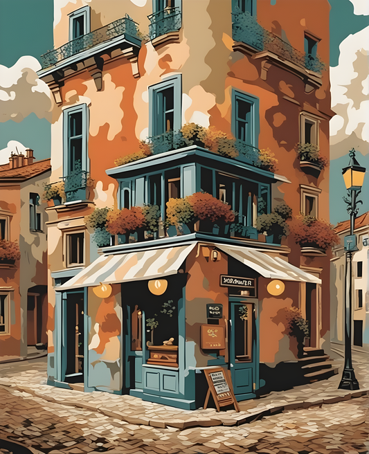 Old City Café (2) - Van-Go Paint-By-Number Kit