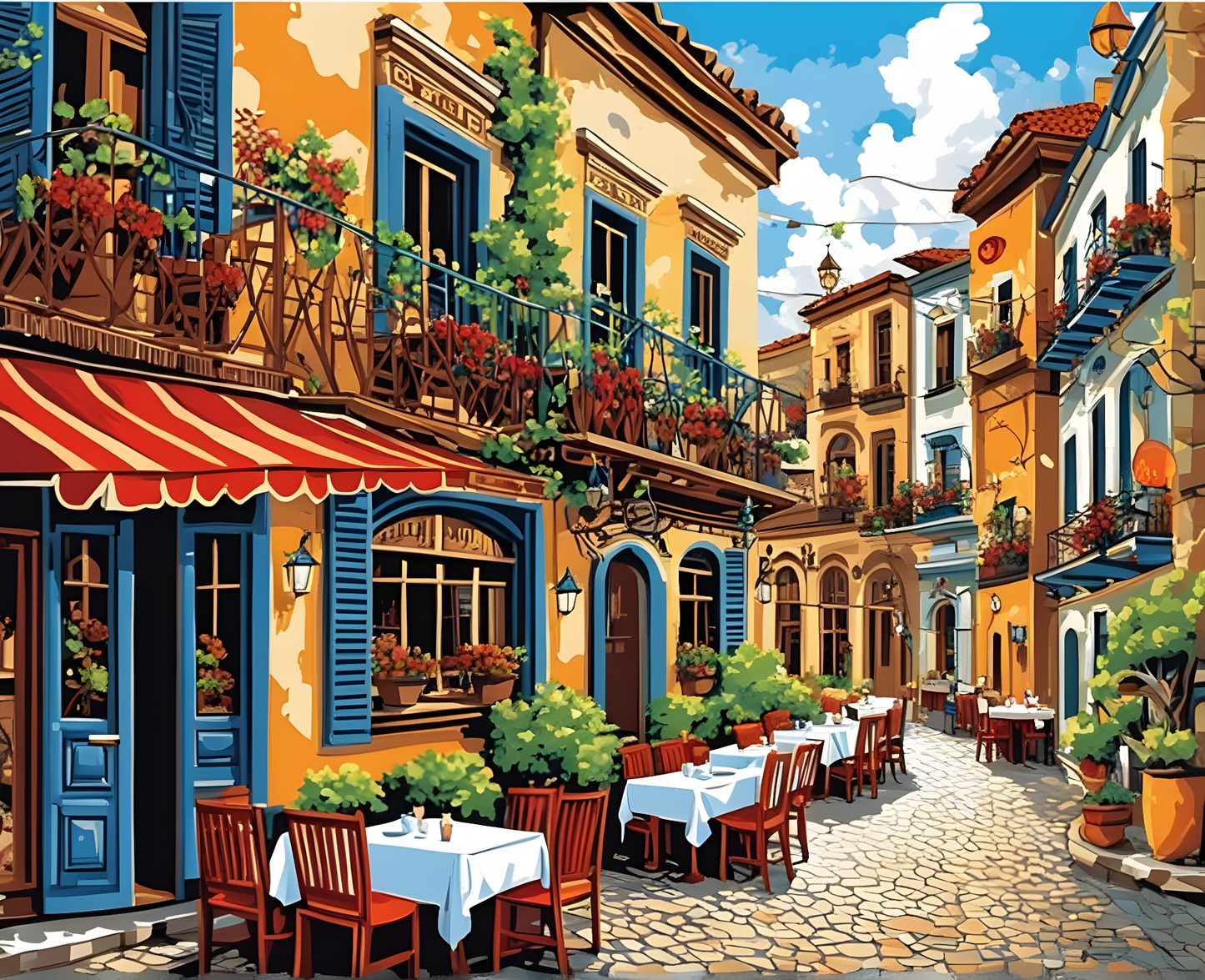 Old City Restaurant (1) - Van-Go Paint-By-Number Kit