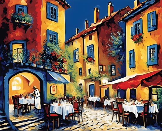 Old City Restaurant (2) - Van-Go Paint-By-Number Kit
