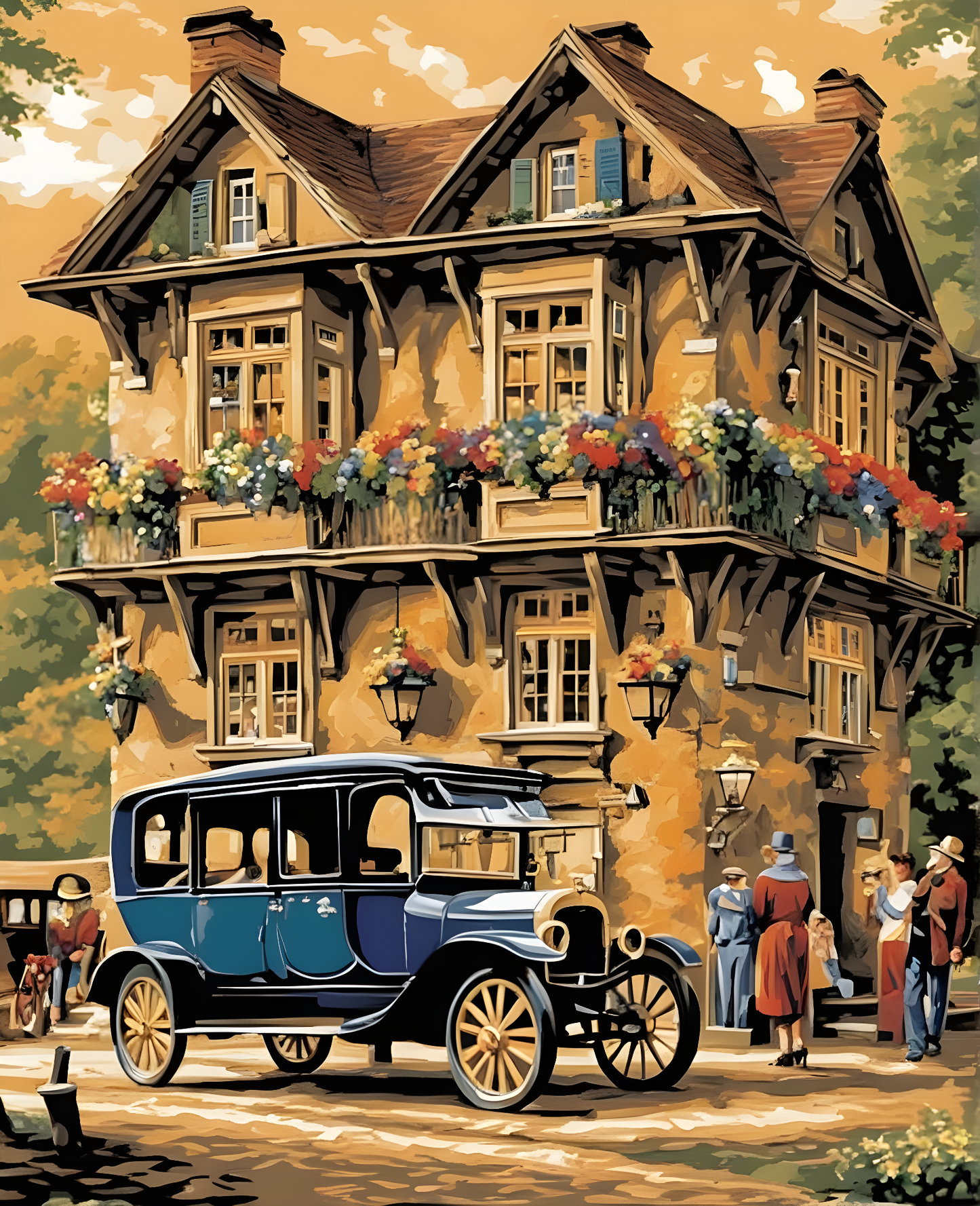 Old Coach Inn (1) - Van-Go Paint-By-Number Kit