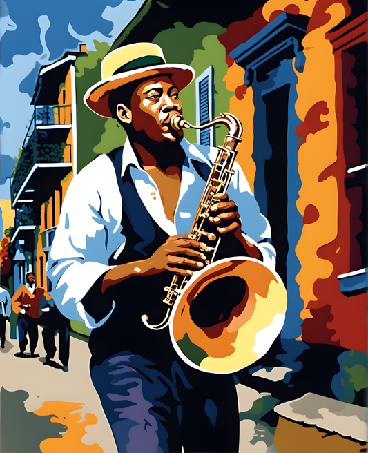 New Orleans Jazz (1) - Van-Go Paint-By-Number Kit