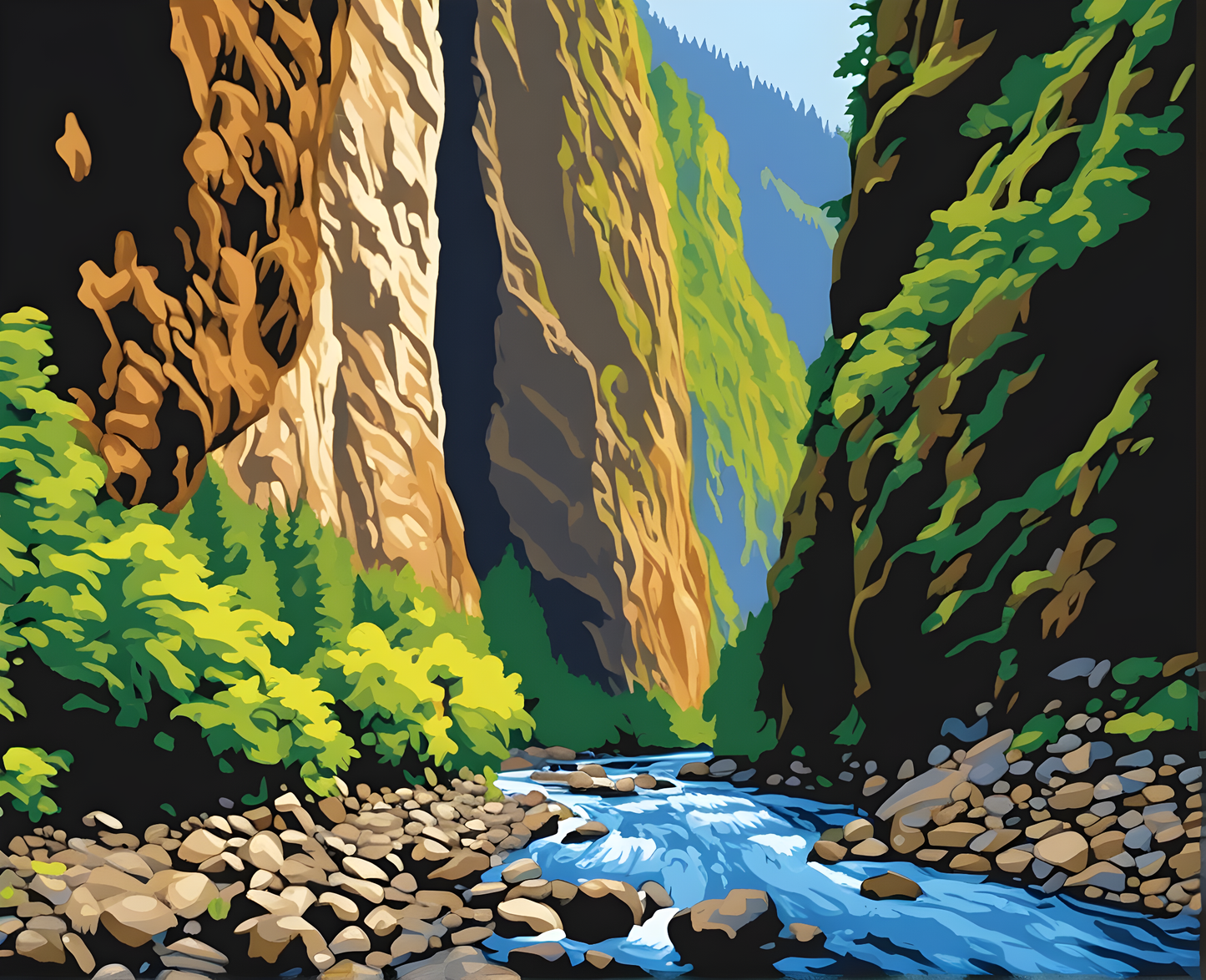 Amazing Places OD (223) - Oneonta Gorge, Oregon - Van-Go Paint-By-Number Kit