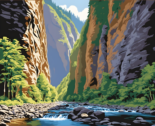 Amazing Places OD (222) - Oneonta Gorge, Oregon - Van-Go Paint-By-Number Kit