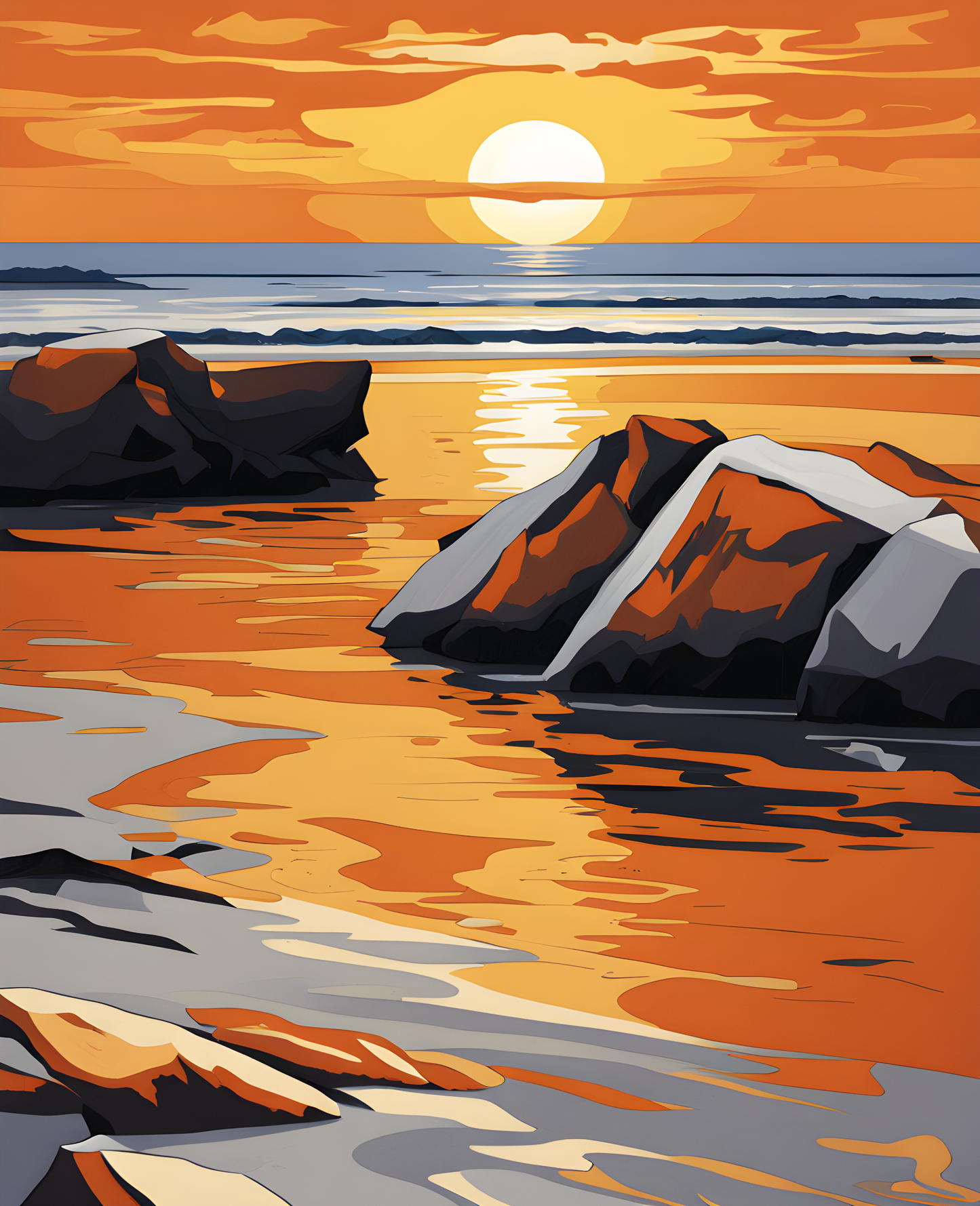 Orange Beach - Van-Go Paint-By-Number Kit