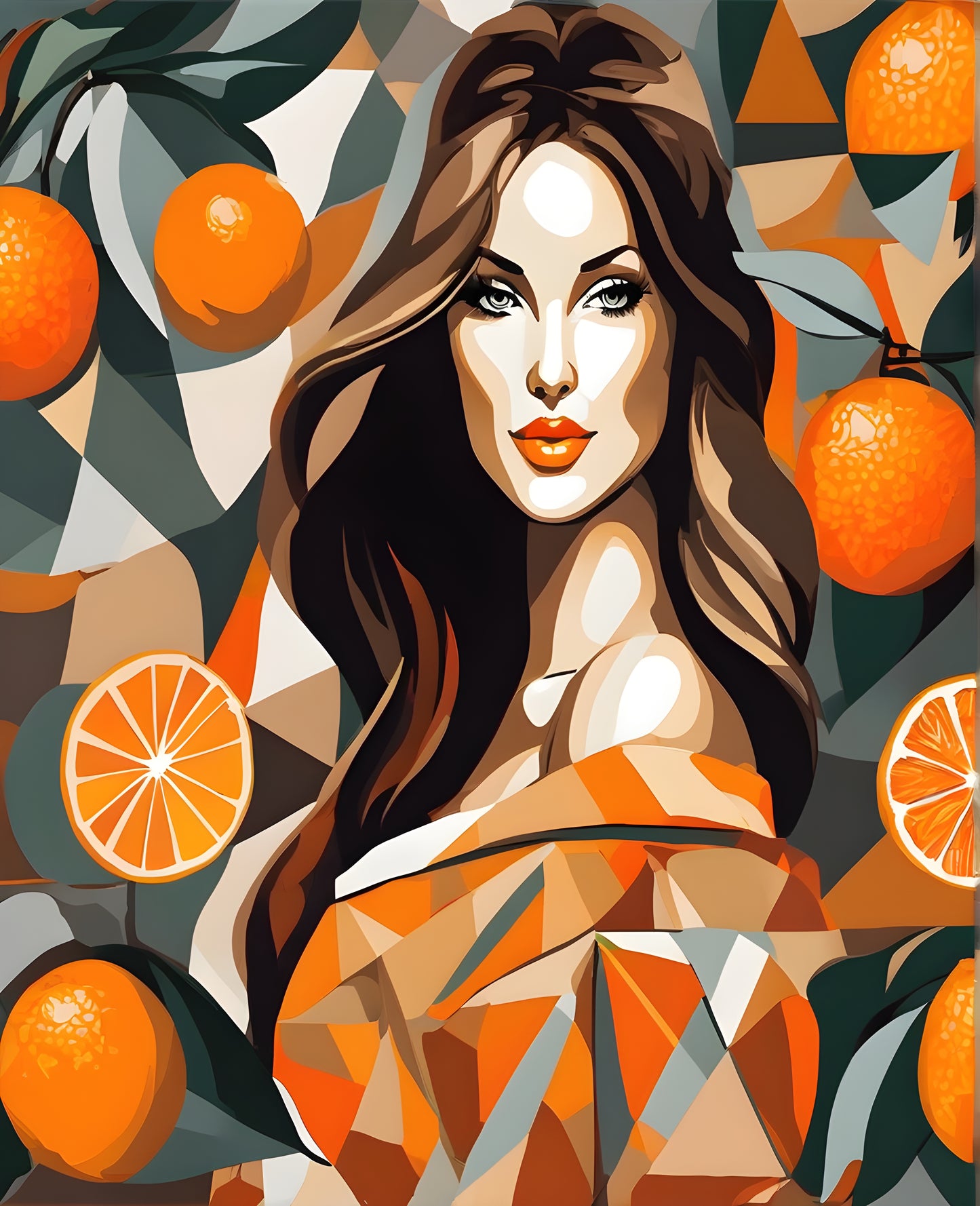 Orange Girl PD (10) - Van-Go Paint-By-Number Kit