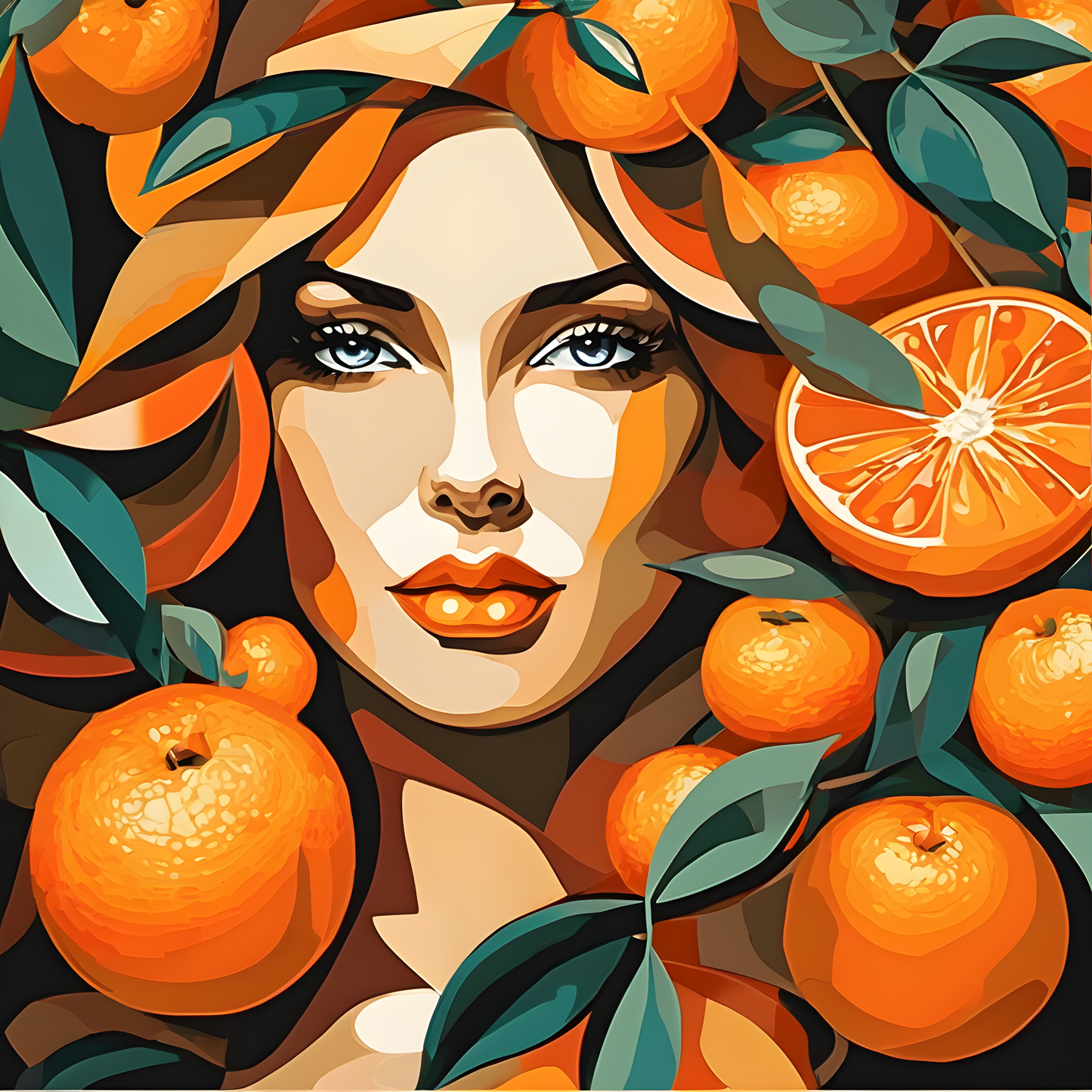 Orange Girl PD (7) - Van-Go Paint-By-Number Kit