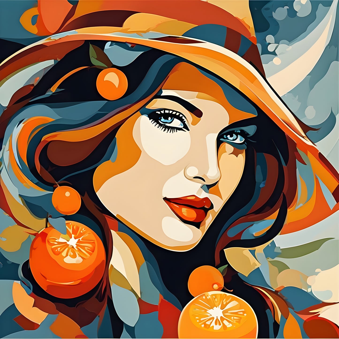 Orange Girl PD (8) - Van-Go Paint-By-Number Kit