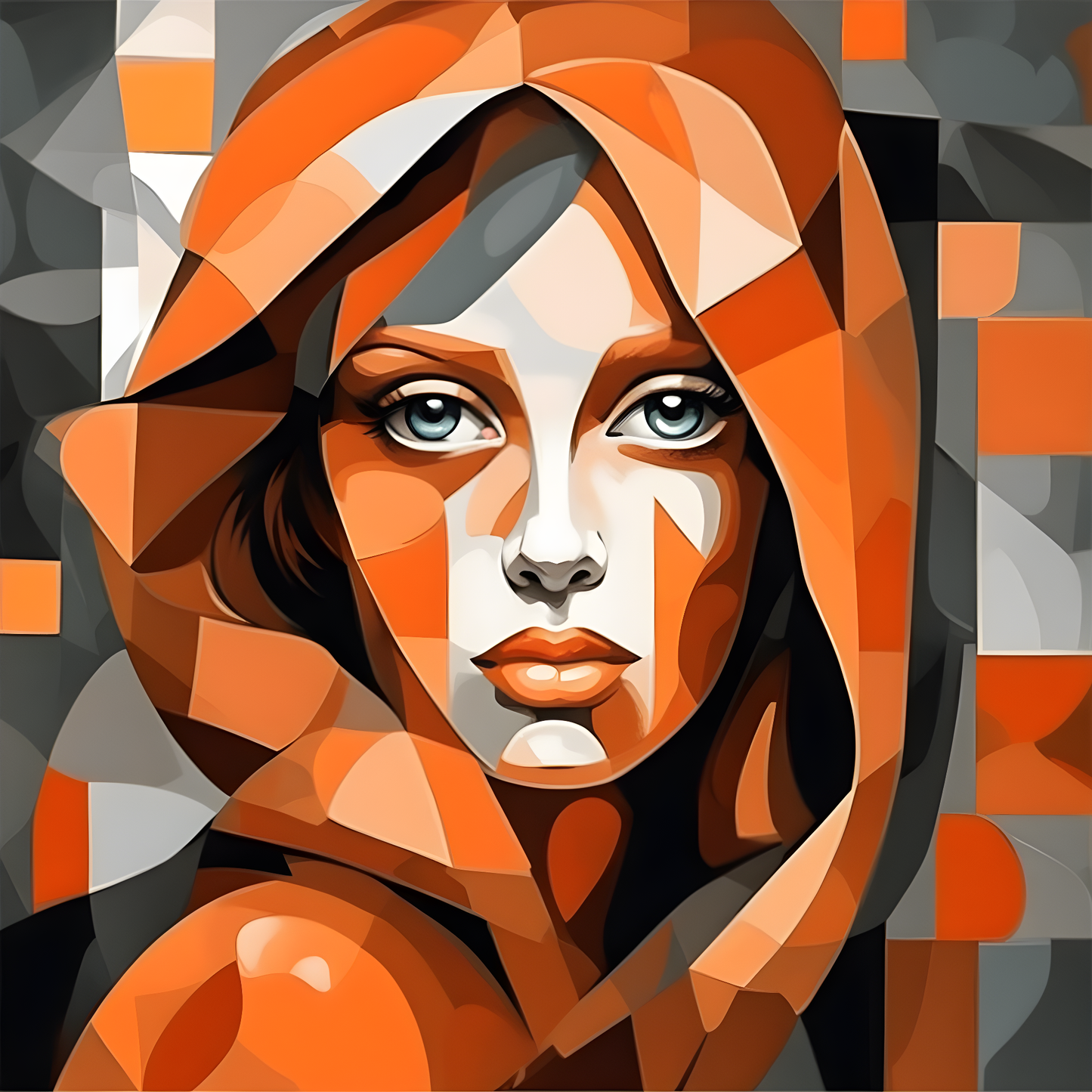 Orange Girl PD (17) - Van-Go Paint-By-Number Kit