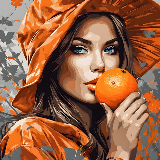 Orange Girl PD (12) - Van-Go Paint-By-Number Kit