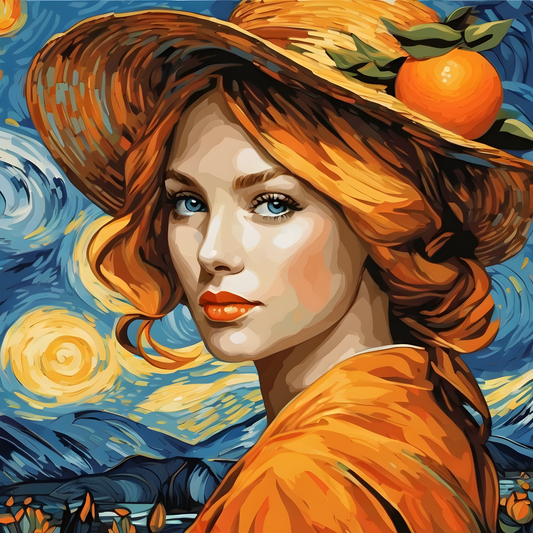 Orange Girl PD (11) - Van-Go Paint-By-Number Kit