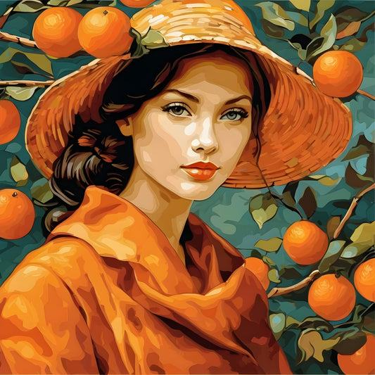 Orange Girl PD (15) - Van-Go Paint-By-Number Kit