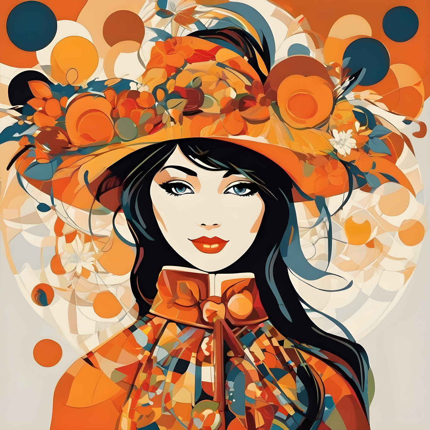 Orange Girl PD (1) - Van-Go Paint-By-Number Kit