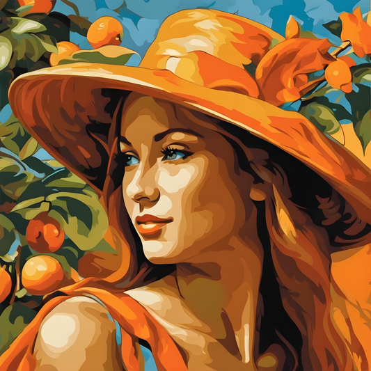 Orange Girl PD (14) - Van-Go Paint-By-Number Kit