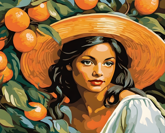 Orange Girl PD (21) - Van-Go Paint-By-Number Kit