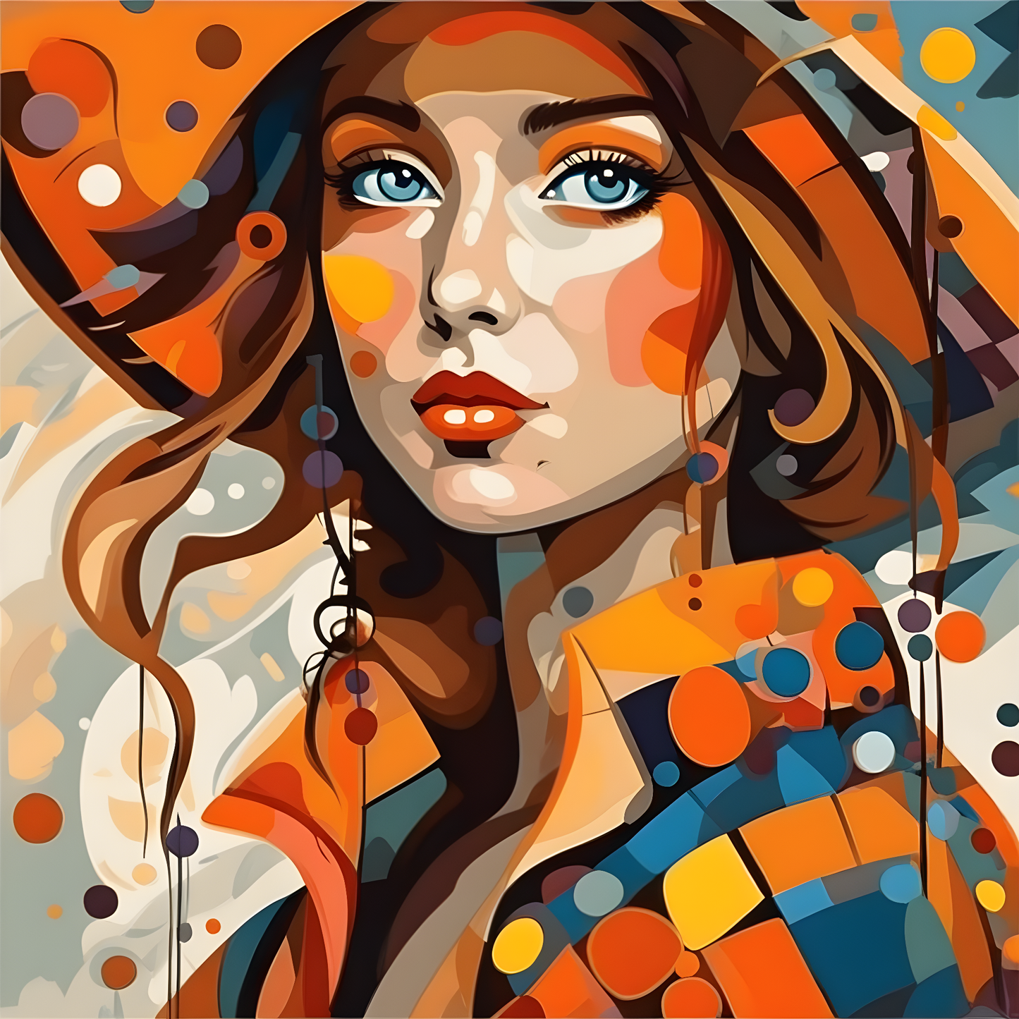 Orange Girl PD (18) - Van-Go Paint-By-Number Kit