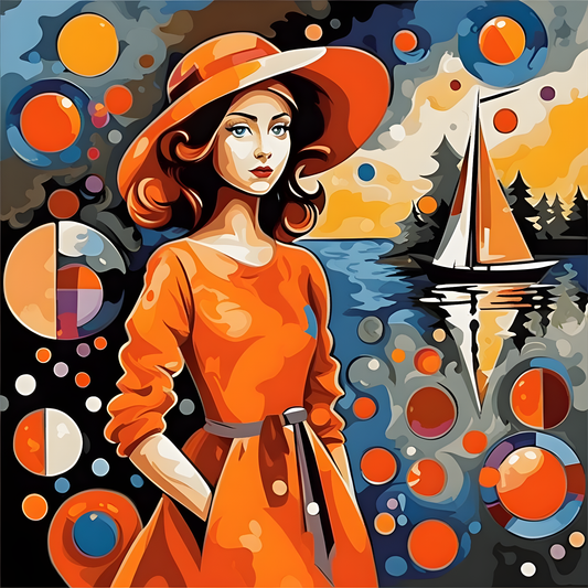 Orange Girl PD (20) - Van-Go Paint-By-Number Kit