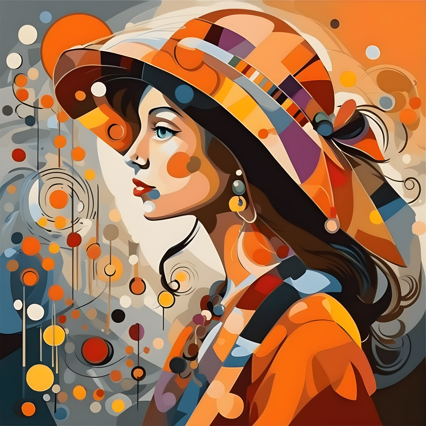 Orange Girl PD (19) - Van-Go Paint-By-Number Kit