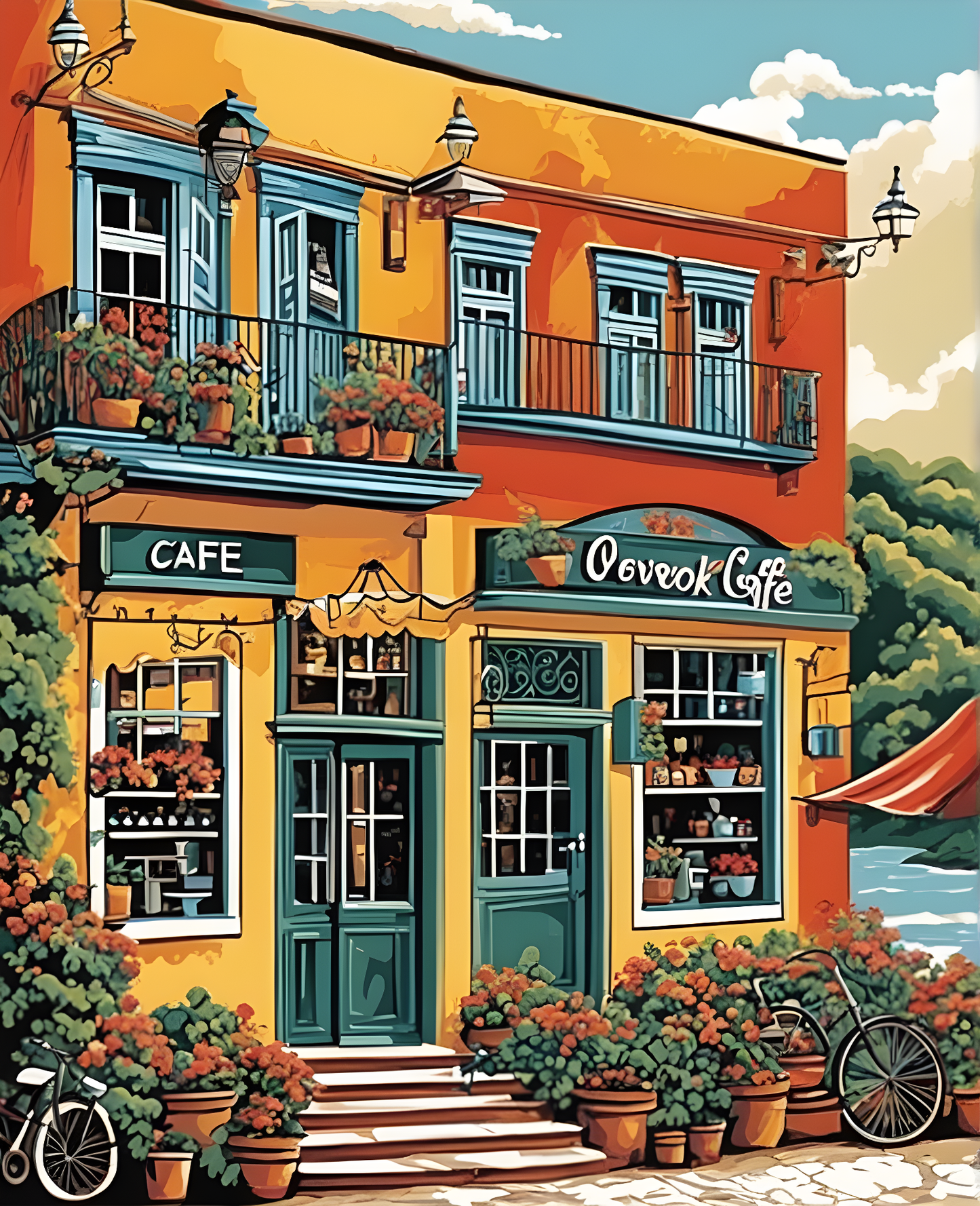 Overlook Café (2) - Van-Go Paint-By-Number Kit