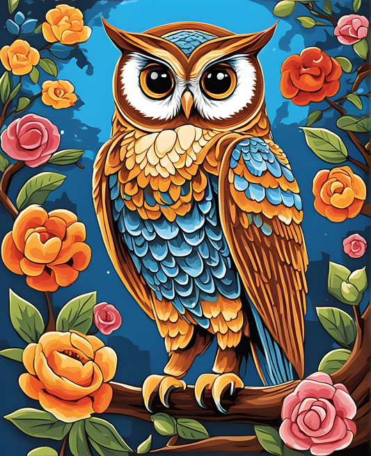 Owl (1) - Van-Go Paint-By-Number Kit