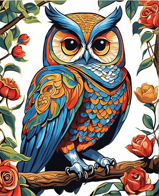 Owl (3) - Van-Go Paint-By-Number Kit
