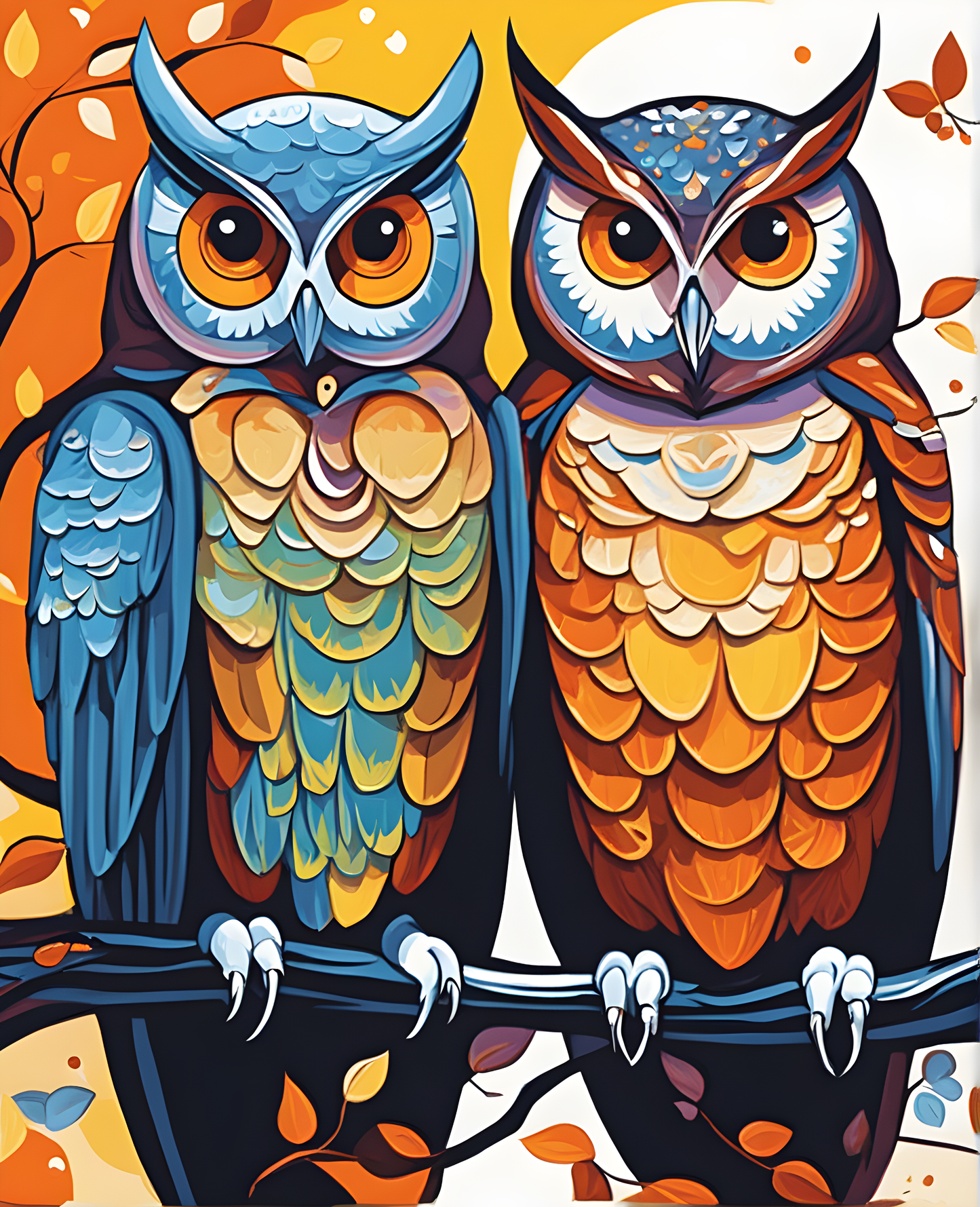 Owl Couple (1) - Van-Go Paint-By-Number Kit