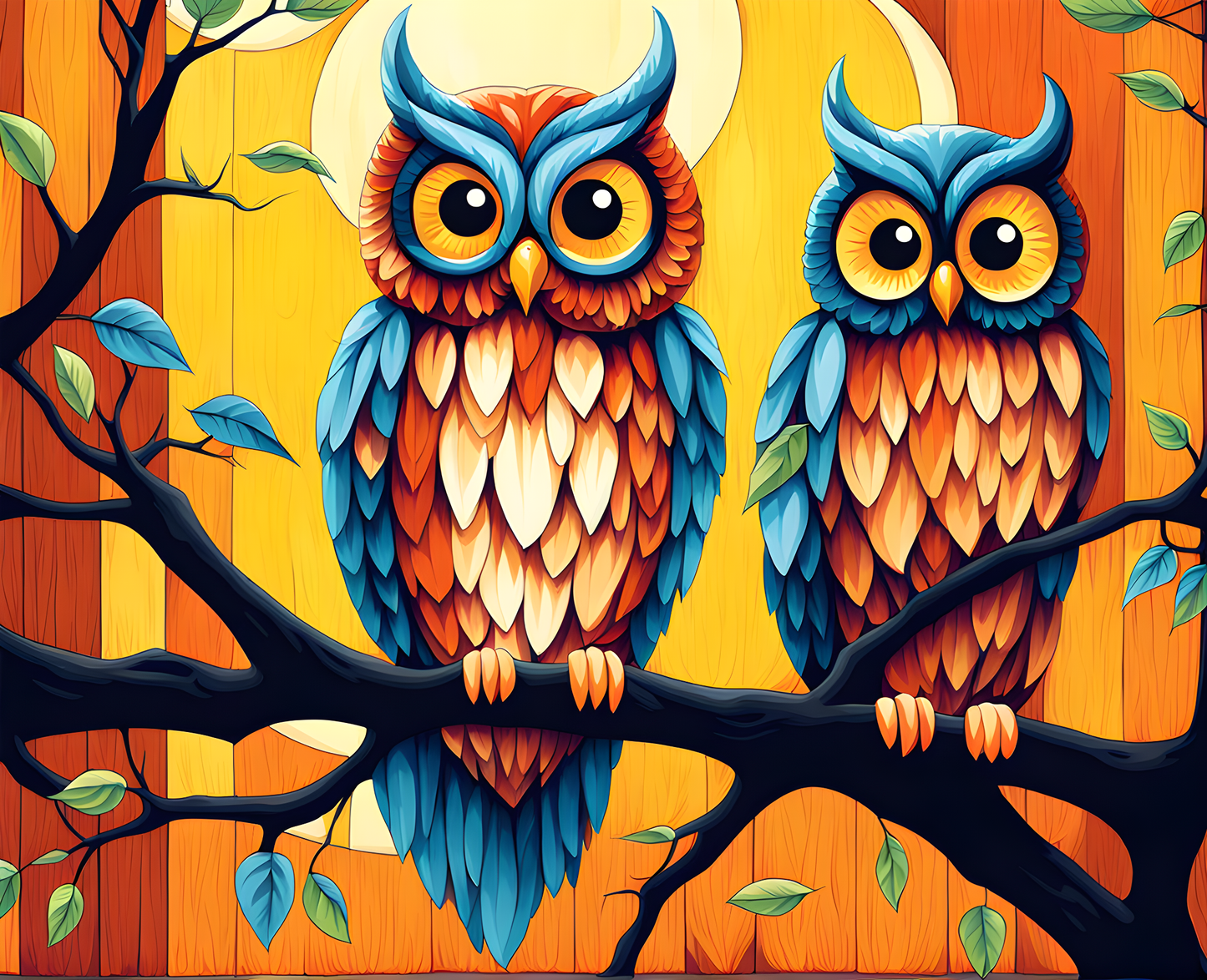 Street Art Collection OD (3) - Owls - Van-Go Paint-By-Number Kit