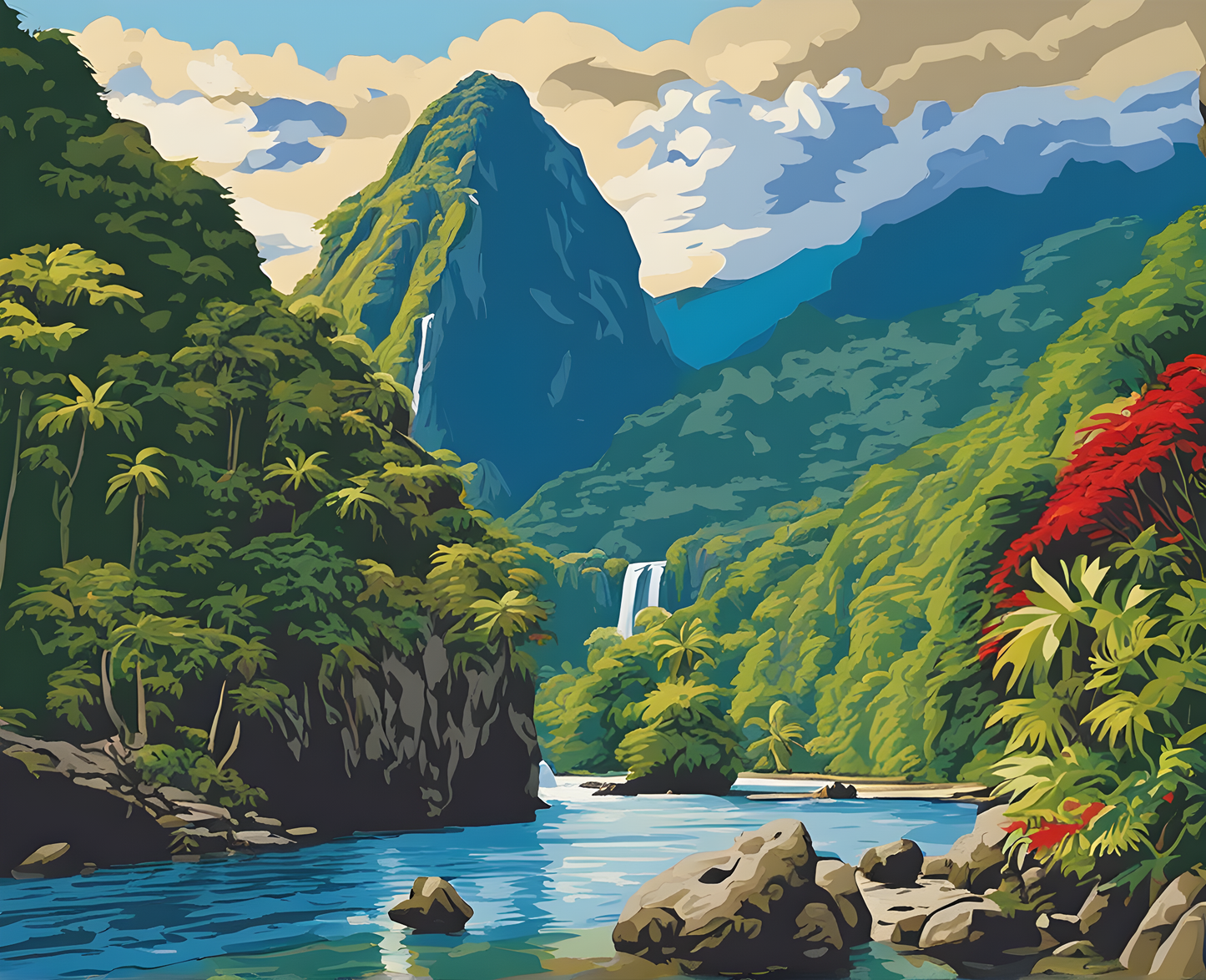 Amazing Places OD (216) - Pailón del Diablo, Ecuador - Van-Go Paint-By-Number Kit