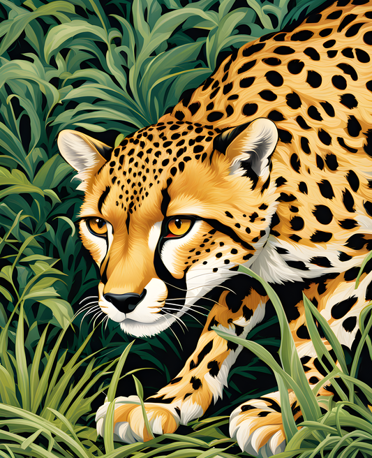 Hunting Cheetah PD (9) - Van-Go Paint-By-Number Kit