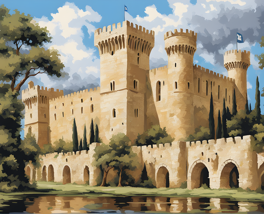 Castles OD - Palace of the Grand Master of the Knights of Rhodes, Greece (47) - Van-Go Paint-By-Number Kit