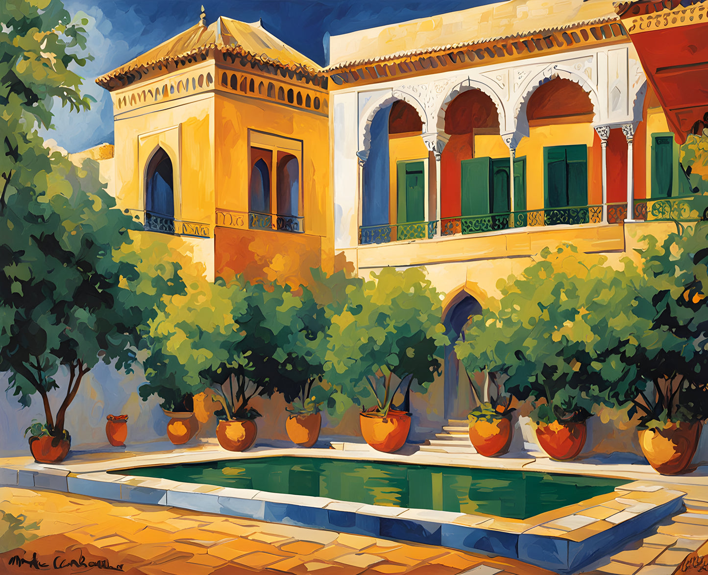 Morocco Collection PD (71) - Palais Royal Dar El Makzhen, Fez - Van-Go Paint-By-Number Kit