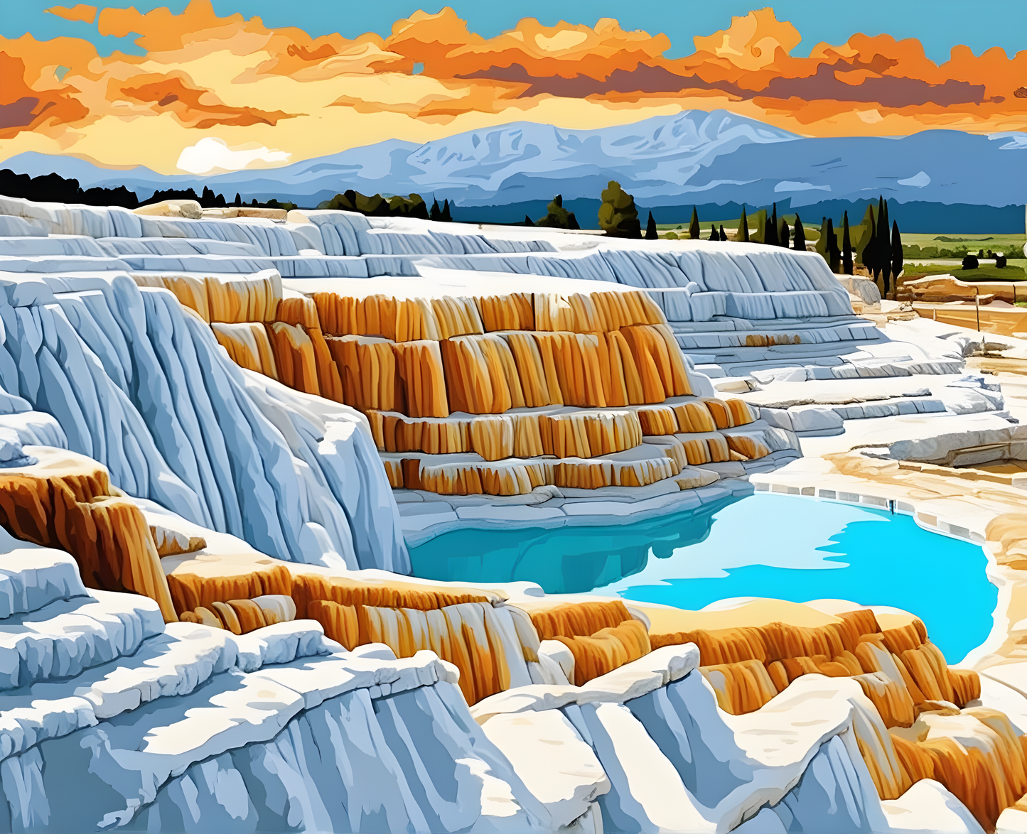 Amazing Places OD (219) - Pamukkale, Turkey - Van-Go Paint-By-Number Kit