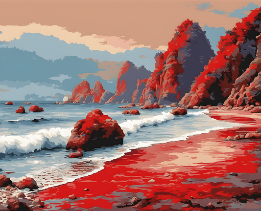 Amazing Places OD (221) - Panjin Red Beach, China - Van-Go Paint-By-Number Kit