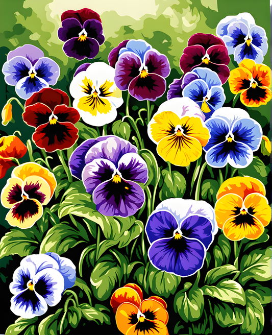 Flowers Collection OD (80) - Pansy - Van-Go Paint-By-Number Kit