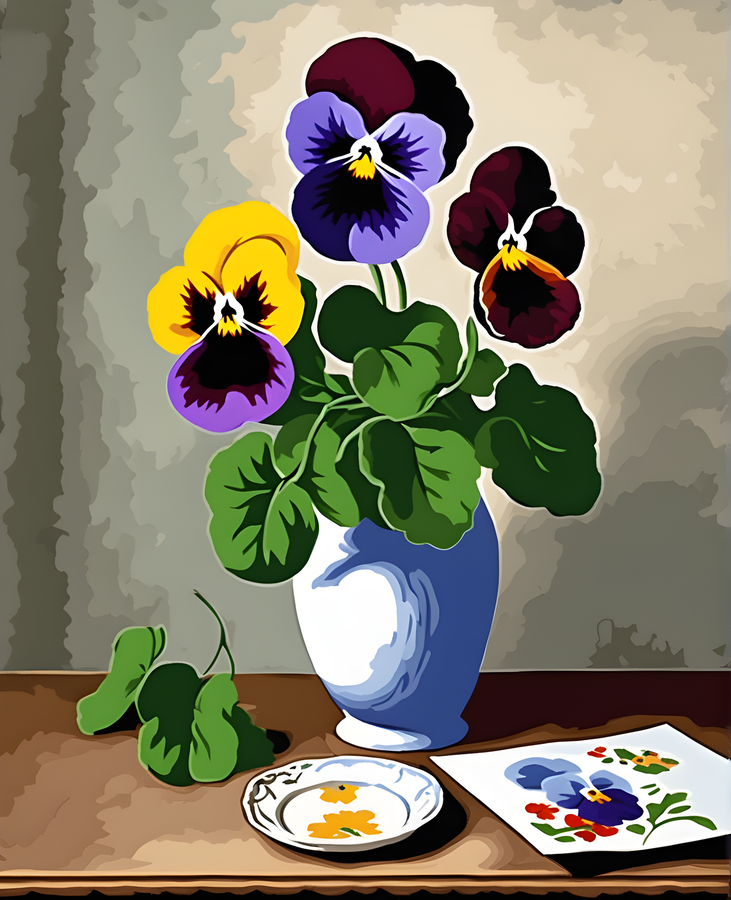 Flowers Collection OD (82) - Pansy - Van-Go Paint-By-Number Kit