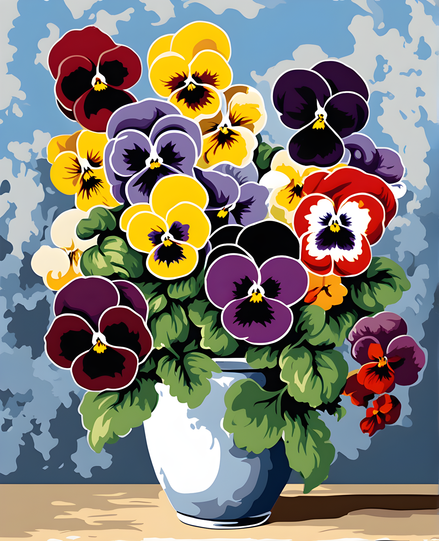 Flowers Collection OD (83) - Pansy - Van-Go Paint-By-Number Kit