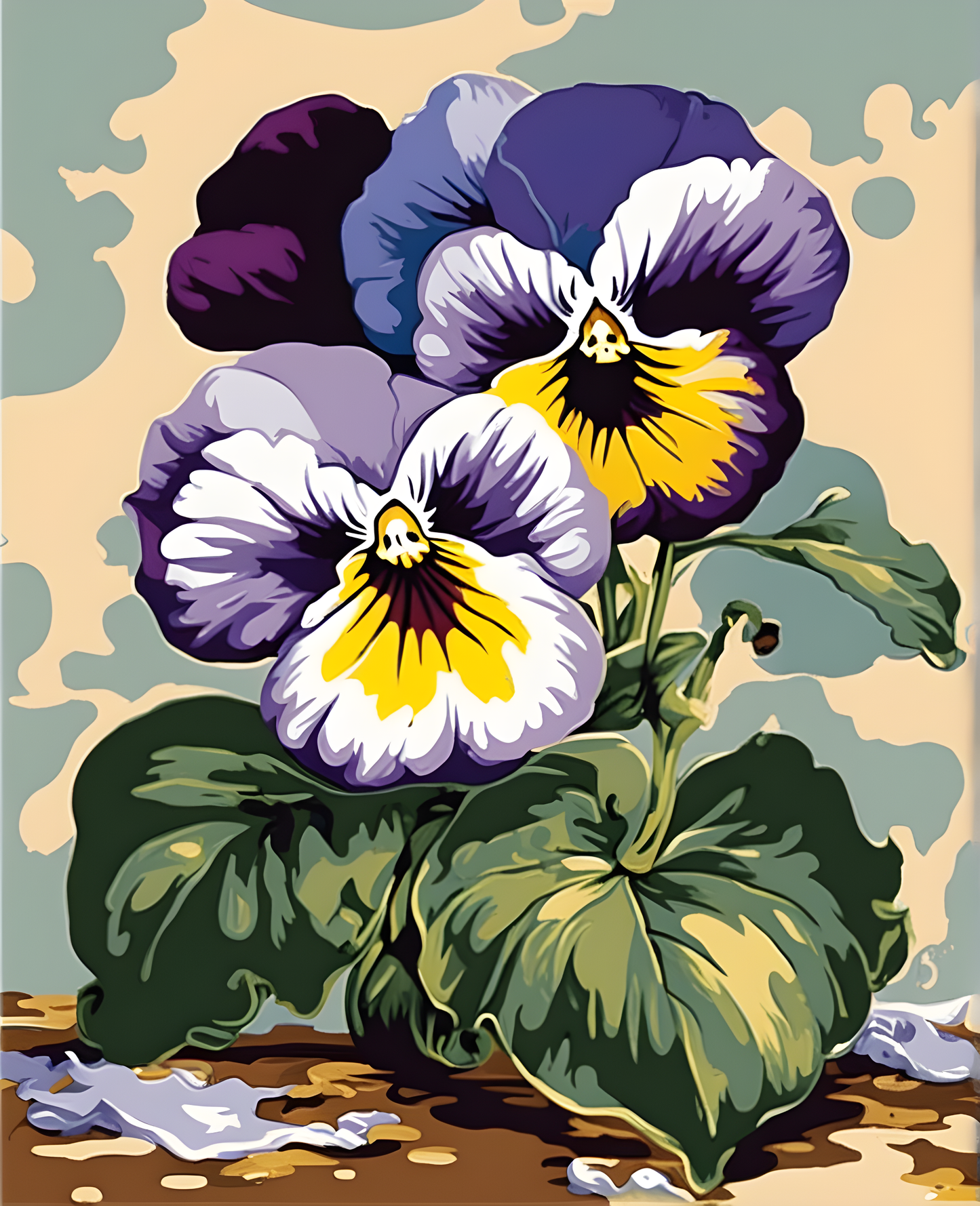 Flowers Collection OD (81) - Pansy - Van-Go Paint-By-Number Kit